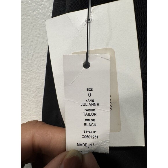 Theory Women Dress Pants Wool Black Flare Leg Julianne Tailor Trousers Sz 0 NWT - Picture 9 of 11